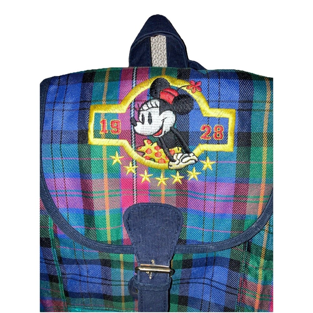 VINTAGE DISNEY MINNIE MOUSE Plaid Mini Backpack